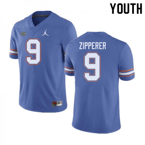 Jordan Brand Youth #9 Keon Zipperer Florida Gators College Football Jersey Blue